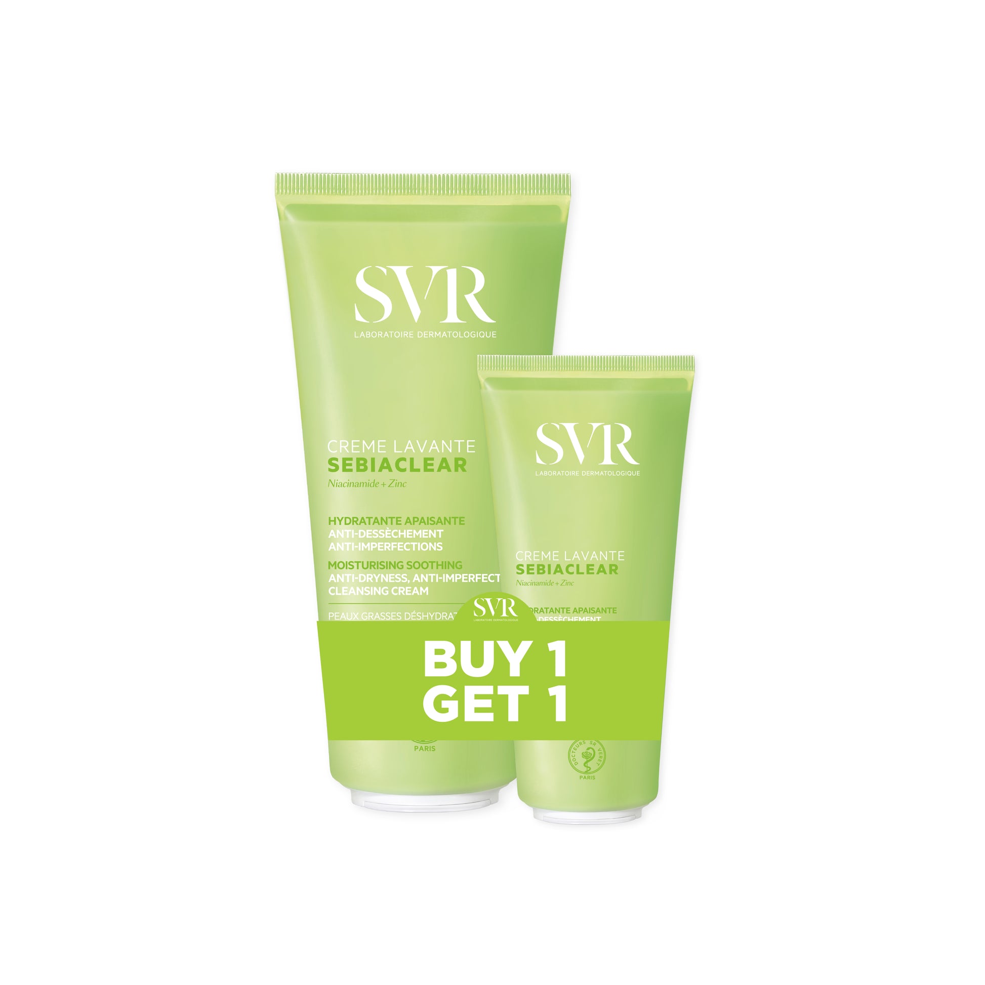 Bundle SVR Sebiaclear Creme Lavante 200 ML + Creme Lavante 55 ML