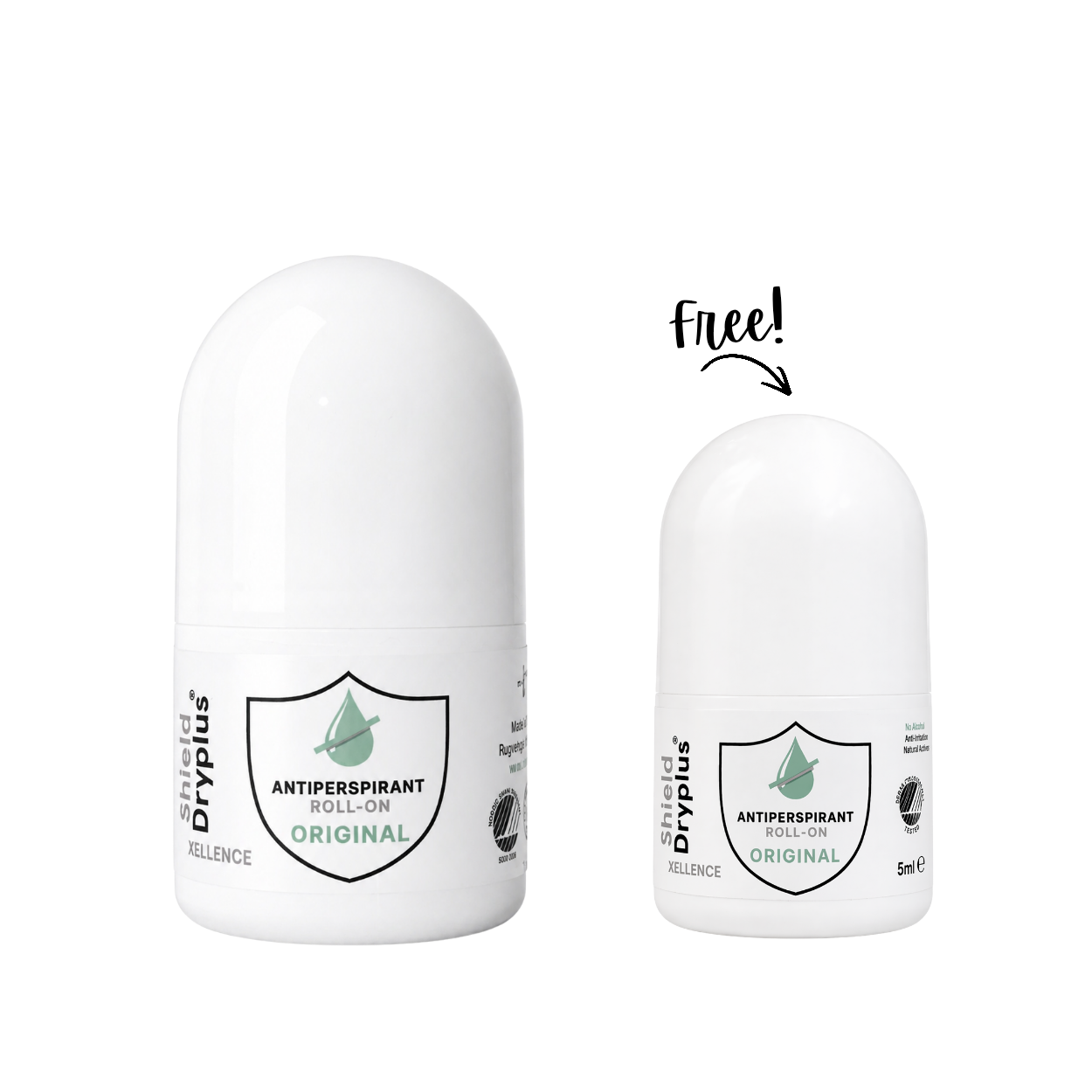 Shield Dryplus Anti-Perspirant Roll on Original + Free Shield Dry Plus Plus Original 5mL Gift