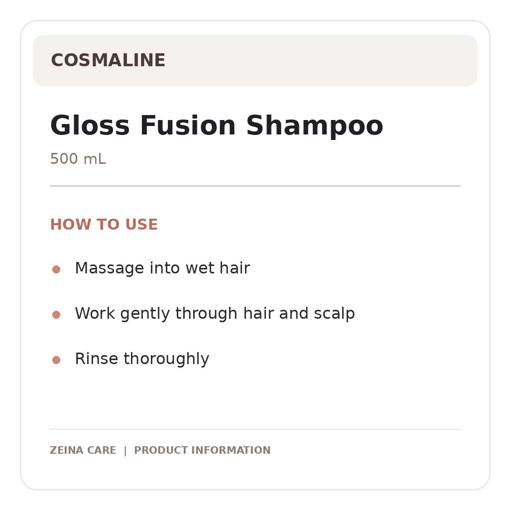 cosmaline shampoo — directions and details