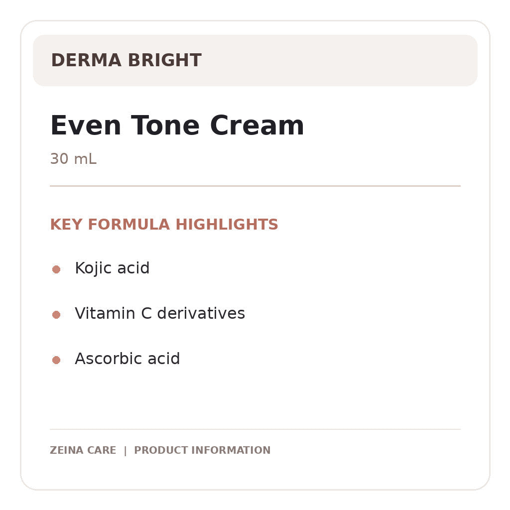 derma even tone — product highlights