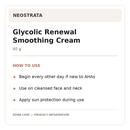 NEOSTRATA Glycolic Renewal Smoothing Cream 40g – directions