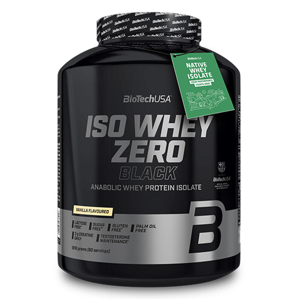 BioTechUSA Iso Whey Zero Black Vanilla 1816g official product front view