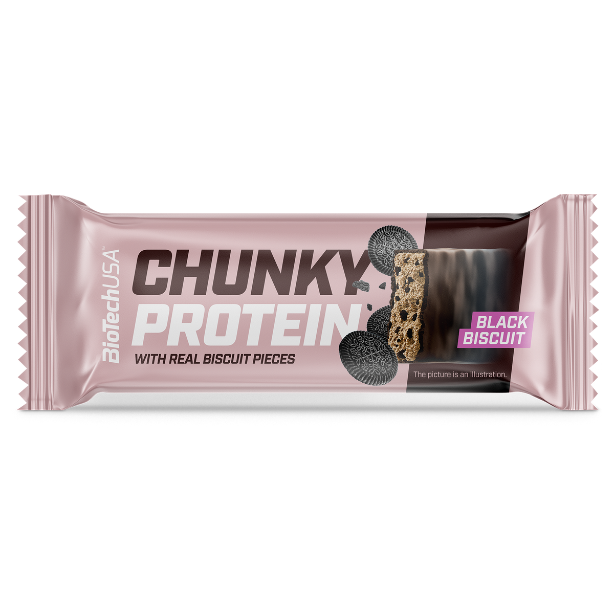 BioTechUSA Chunky Black Biscuit 50g wrapper