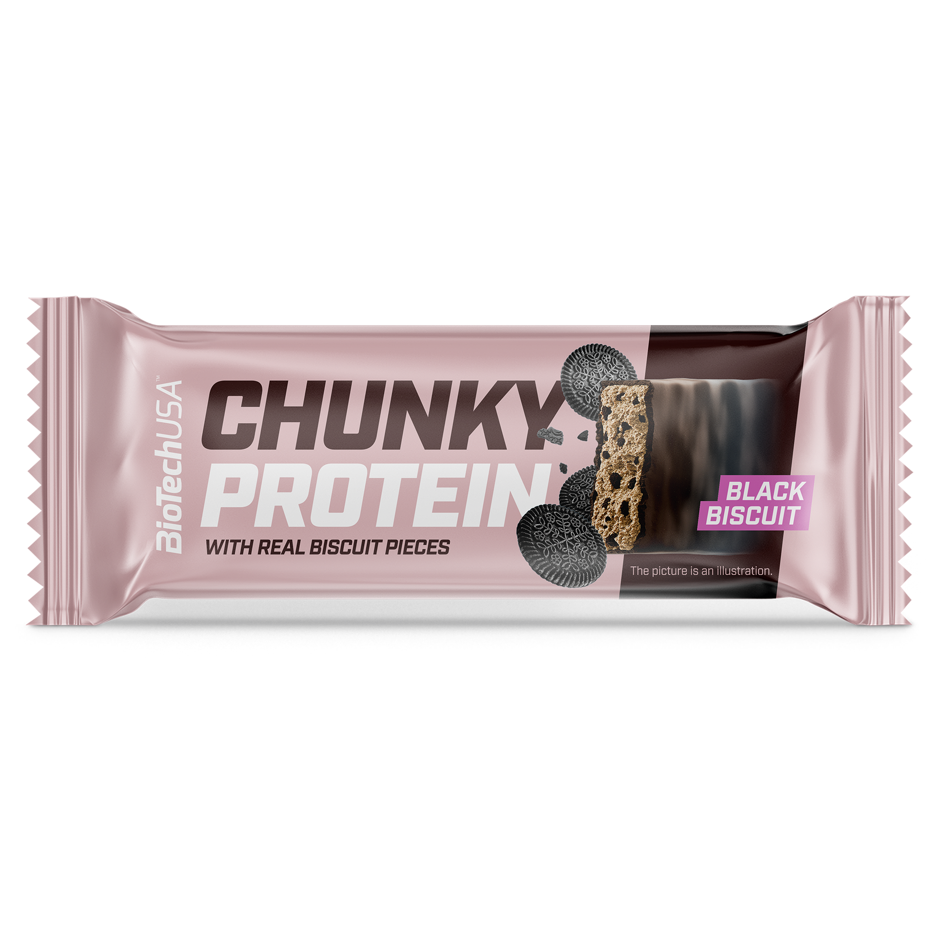 BioTechUSA Chunky Black Biscuit 50g wrapper