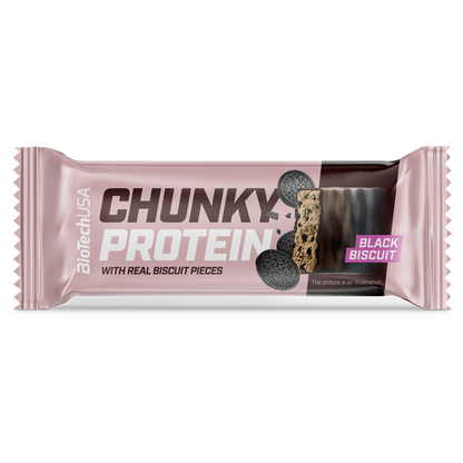 BioTechUSA Chunky Black Biscuit 50g wrapper