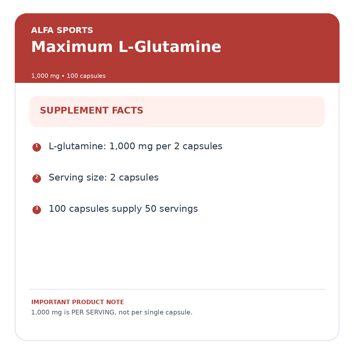 glutamine key benefits and features – Zeina Care product information