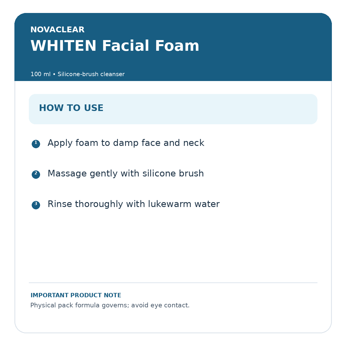 novaclear usage and precautions – Zeina Care product information