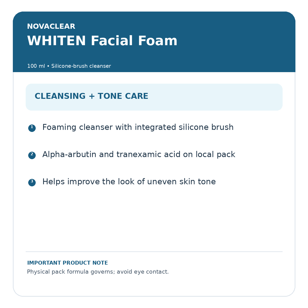 novaclear key benefits and features – Zeina Care product information