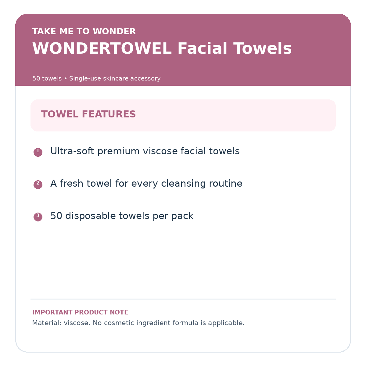 wondertowel key benefits and features – Zeina Care product information